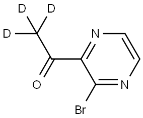 1-(3-bromopyrazin-2-yl)ethan-1-one-2,2,2-d3 结构式