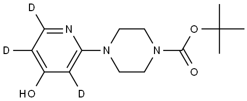 tert-butyl 4-(4-hydroxypyridin-2-yl-3,5,6-d3)piperazine-1-carboxylate 结构式