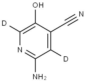 2-amino-5-hydroxyisonicotinonitrile-3,6-d2 结构式