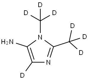 1,2-bis(methyl-d3)-1H-imidazol-4-d-5-amine 结构式