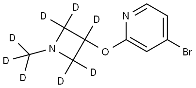 4-bromo-2-((1-(methyl-d3)azetidin-3-yl-2,2,3,4,4-d5)oxy)pyridine 结构式