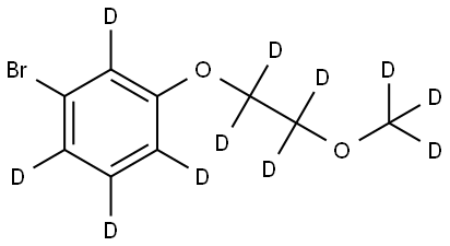 1-bromo-3-(2-(methoxy-d3)ethoxy-1,1,2,2-d4)benzene-2,4,5,6-d4 结构式