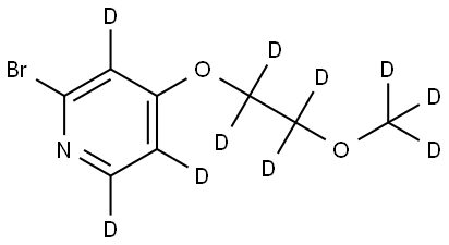 2-bromo-4-(2-(methoxy-d3)ethoxy-1,1,2,2-d4)pyridine-3,5,6-d3 结构式