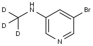 5-bromo-N-(methyl-d3)pyridin-3-amine 结构式