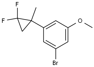 1-bromo-3-(2,2-difluoro-1-methylcyclopropyl)-5-methoxybenzene 结构式