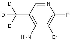 3-bromo-2-fluoro-5-(methyl-d3)pyridin-4-amine 结构式