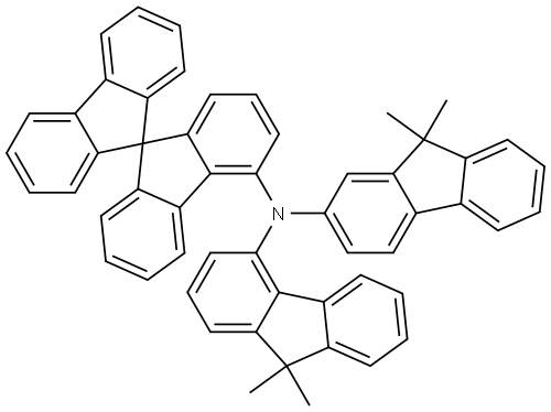 N-(9,9-二甲基-9H-芴-2-基)-N-(9,9-二甲基-9H-芴-4-基)-9,9'-螺二[芴]-4-胺 结构式