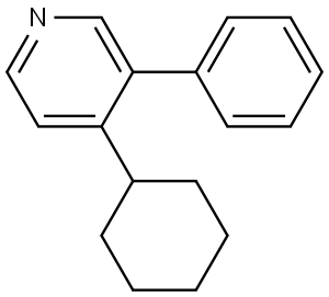 4-Cyclohexyl-3-phenylpyridine 结构式