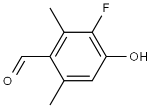3-Fluoro-4-hydroxy-2,6-dimethylbenzaldehyde 结构式