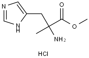 methyl 2-amino-3-(1H-imidazol-4-yl)-2-methylpropanoate hydrochloride 结构式