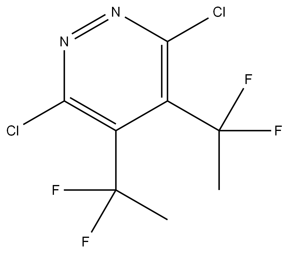 3,6-二氯-4,5-双(1,1-二氟乙基)哒嗪 结构式