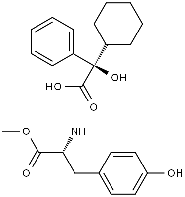 (ΑR)-Α-CYCLOHEXYL-Α-HYDROXYBENZENEACETATE D-TYROSINE METHYL ESTER 结构式