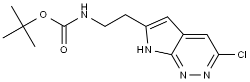 Carbamic acid, N-[2-(3-chloro-7H-pyrrolo[2,3-c]pyridazin-6-yl)ethyl]-, 1,1-dimethylethyl ester 结构式