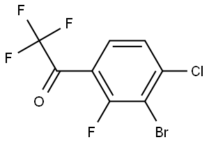 1-(3-BROMO-4-CHLORO-2-FLUOROPHENYL)-2,2,2-TRIFLUOROETHANO 结构式