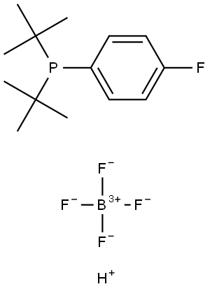 (4-氟苯基)二叔丁基膦四氟硼酸盐 结构式