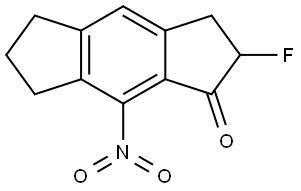 2-氟-8-硝基-3,5,6,7-四氢-S-INDACEN-1(2H)-酮 结构式