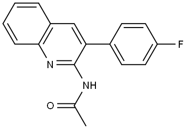 N-(3-(4-Fluorophenyl)quinolin-2-yl)acetamide 结构式