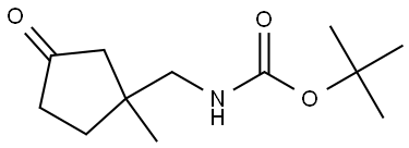 3-[(BOC-氨基)甲基]-3-甲基环戊酮 结构式