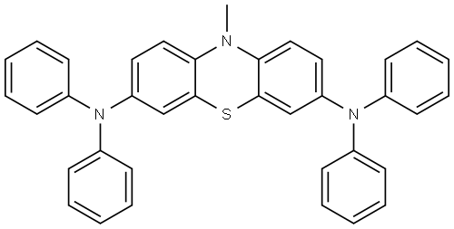 10-METHYL-N,N,N',N'-TETRAPHENYL-10-H-PHENOTHIAZINE-3,7-DIAMINE 结构式