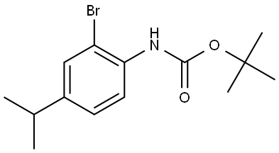 tert-butyl (2-bromo-4-isopropylphenyl)carbamate 结构式