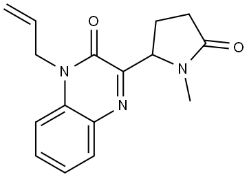 1-allyl-3-(1-methyl-5-oxopyrrolidin-2-yl)quinoxalin-2(1H)-one 结构式