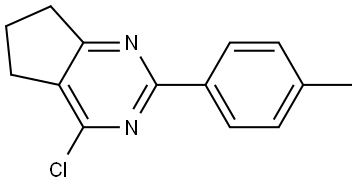 2-(4-Methylphenyl)-4-chloro-6,7-dihydro-5H-cyclopenta[d]pyrimidine 结构式