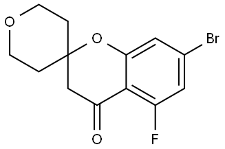 7-溴-5-氟-2',3',5',6'-四氢螺[色烷-2,4'-吡喃]-4-酮 结构式