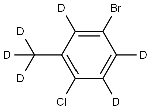 4-bromo-1-chloro-2-(methyl-d3)benzene-3,5,6-d3 结构式