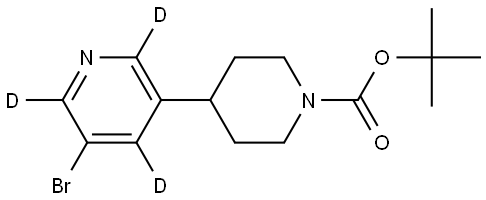 tert-butyl 4-(5-bromopyridin-3-yl-2,4,6-d3)piperidine-1-carboxylate 结构式