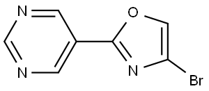 4-bromo-2-(pyrimidin-5-yl)oxazole 结构式