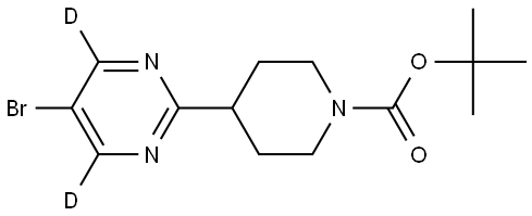 tert-butyl 4-(5-bromopyrimidin-2-yl-4,6-d2)piperidine-1-carboxylate 结构式