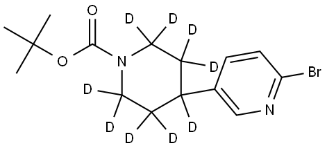 tert-butyl 4-(6-bromopyridin-3-yl)piperidine-1-carboxylate-2,2,3,3,4,5,5,6,6-d9 结构式