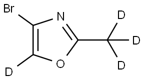 4-bromo-2-(methyl-d3)oxazole-5-d 结构式