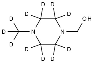 (4-(methyl-d3)piperazin-1-yl-2,2,3,3,5,5,6,6-d8)methanol 结构式