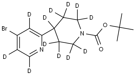 tert-butyl 4-(4-bromopyridin-2-yl-3,5,6-d3)piperidine-1-carboxylate-2,2,3,3,4,5,5,6,6-d9 结构式