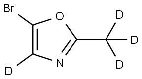 5-bromo-2-(methyl-d3)oxazole-4-d 结构式