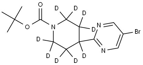 tert-butyl 4-(5-bromopyrimidin-2-yl)piperidine-1-carboxylate-2,2,3,3,4,5,5,6,6-d9 结构式