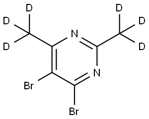4,5-dibromo-2,6-bis(methyl-d3)pyrimidine 结构式