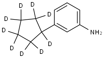 3-(cyclopentyl-d9)aniline 结构式