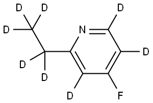2-(ethyl-d5)-4-fluoropyridine-3,5,6-d3 结构式