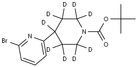 tert-butyl 4-(6-bromopyridin-2-yl)piperidine-1-carboxylate-2,2,3,3,4,5,5,6,6-d9 结构式