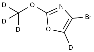 4-bromo-2-(methoxy-d3)oxazole-5-d 结构式