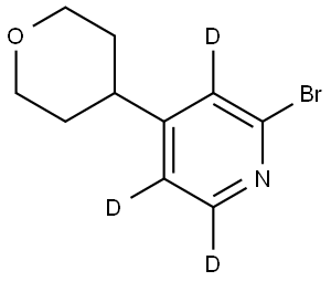 2-bromo-4-(tetrahydro-2H-pyran-4-yl)pyridine-3,5,6-d3 结构式