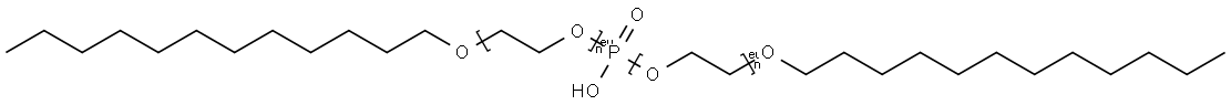 Α,Α'-磷酸亚基双(Ω-十二烷氧基)-聚氧亚乙基 结构式