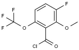 3-Fluoro-2-methoxy-6-(trifluoromethoxy)benzoyl chloride 结构式