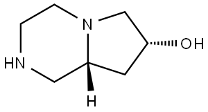 rel-(7S,8aS)-1,2,3,4,6,7,8,8a-octahydropyrrolo[1,2-a]pyrazin-7-ol 结构式