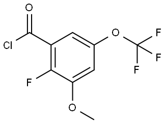 2-Fluoro-3-methoxy-5-(trifluoromethoxy)benzoyl chloride 结构式