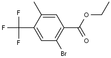 Ethyl 2-bromo-5-methyl-4-(trifluoromethyl)benzoate 结构式