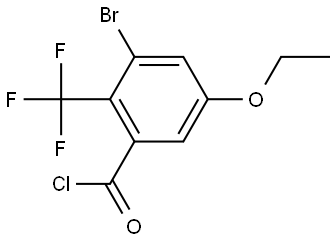 3-Bromo-5-ethoxy-2-(trifluoromethyl)benzoyl chloride 结构式