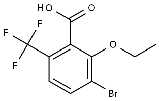3-Bromo-2-ethoxy-6-(trifluoromethyl)benzoic acid 结构式